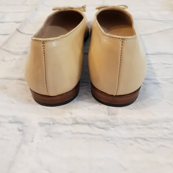 Salvatore Ferragamo Tan Leather & Suede Quilted Flats Women’s Size 8 2A - Picture 5 of 12